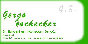 gergo hochecker business card